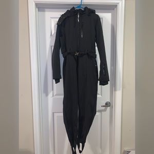 ASOS Black Snowsuit/Ski Suit with Stirrups